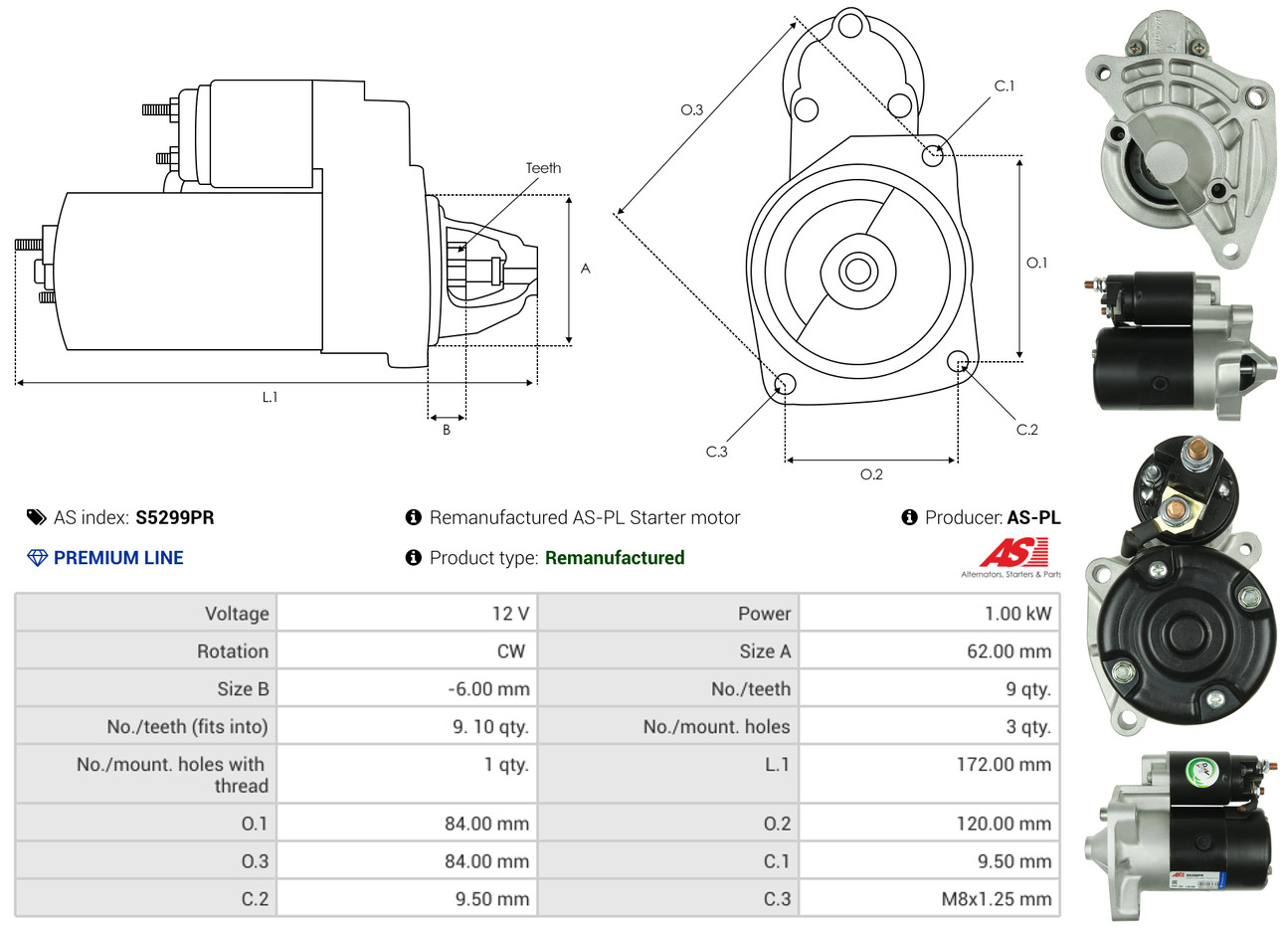 Starter - S5299PR AS-PL