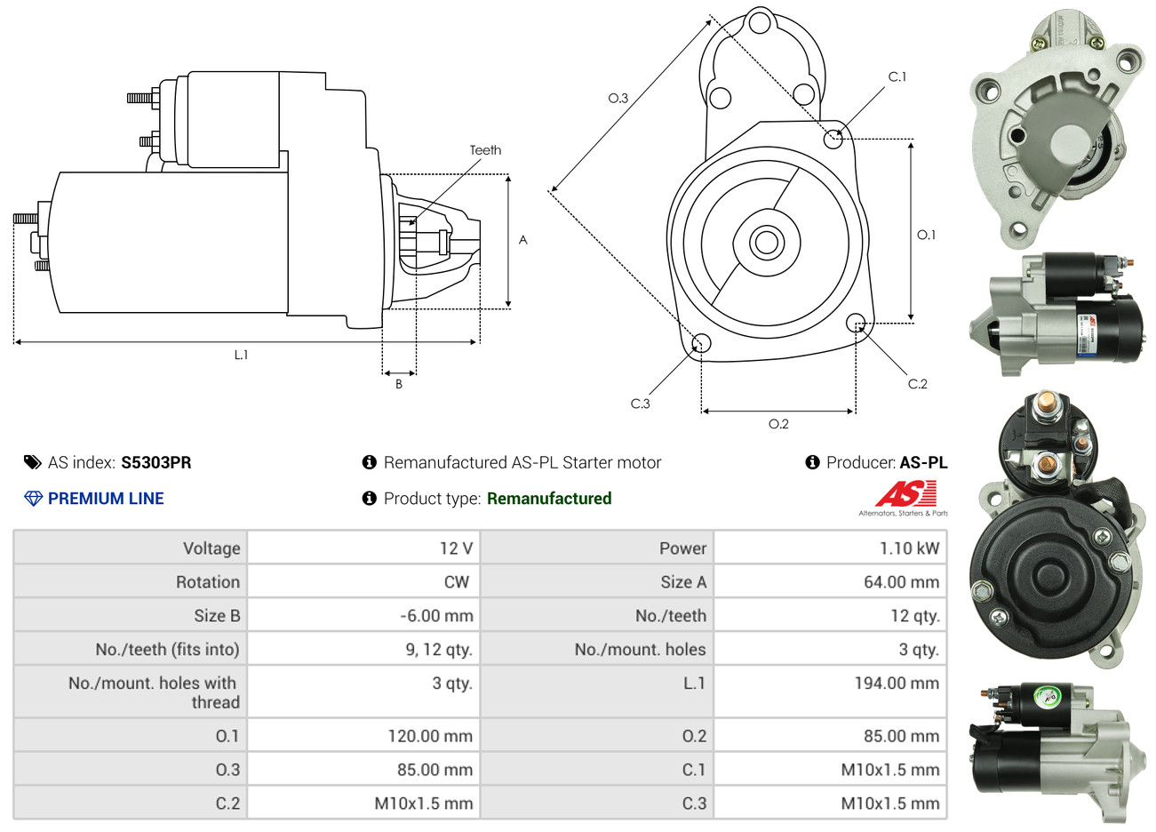 starteris - S5303PR AS-PL
