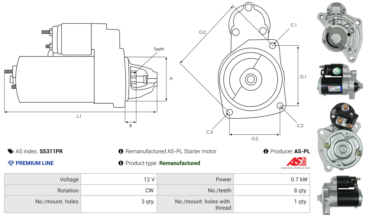 starteris - S5311PR AS-PL