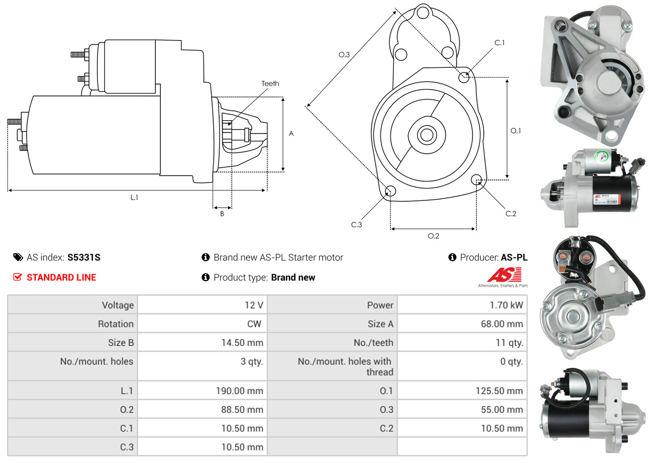 Starter - S5331S AS-PL