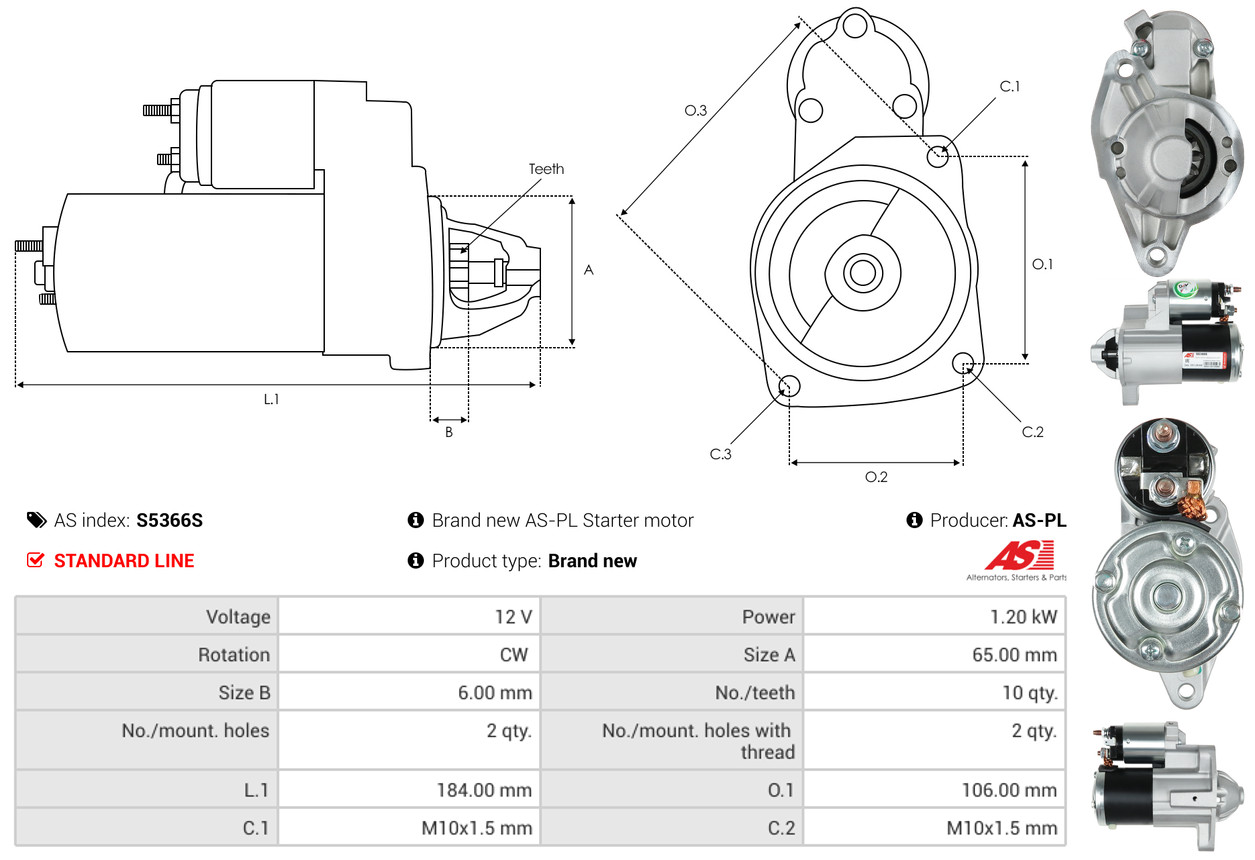 Starter - S5366S AS-PL