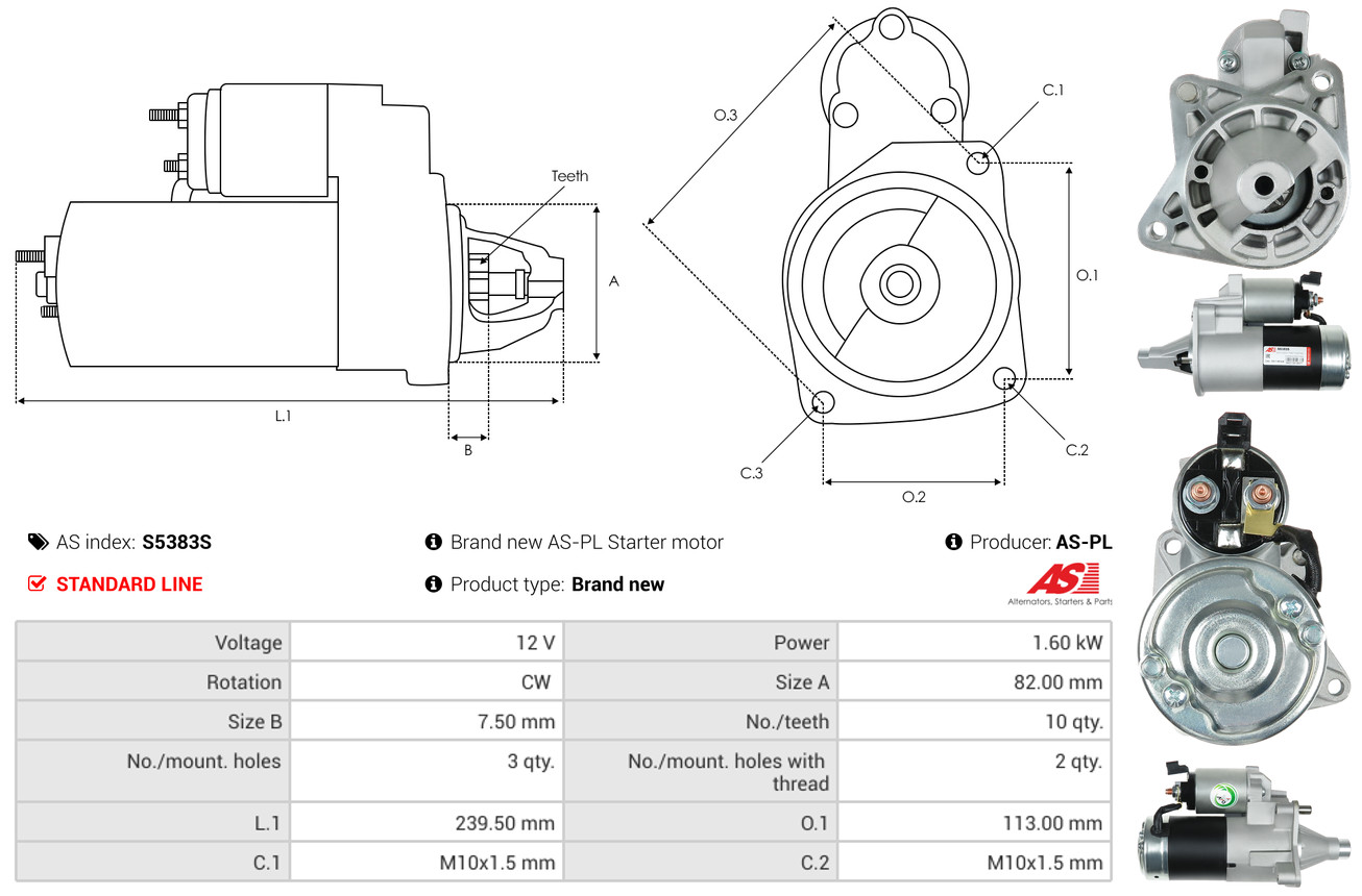 Starter - S5383S AS-PL