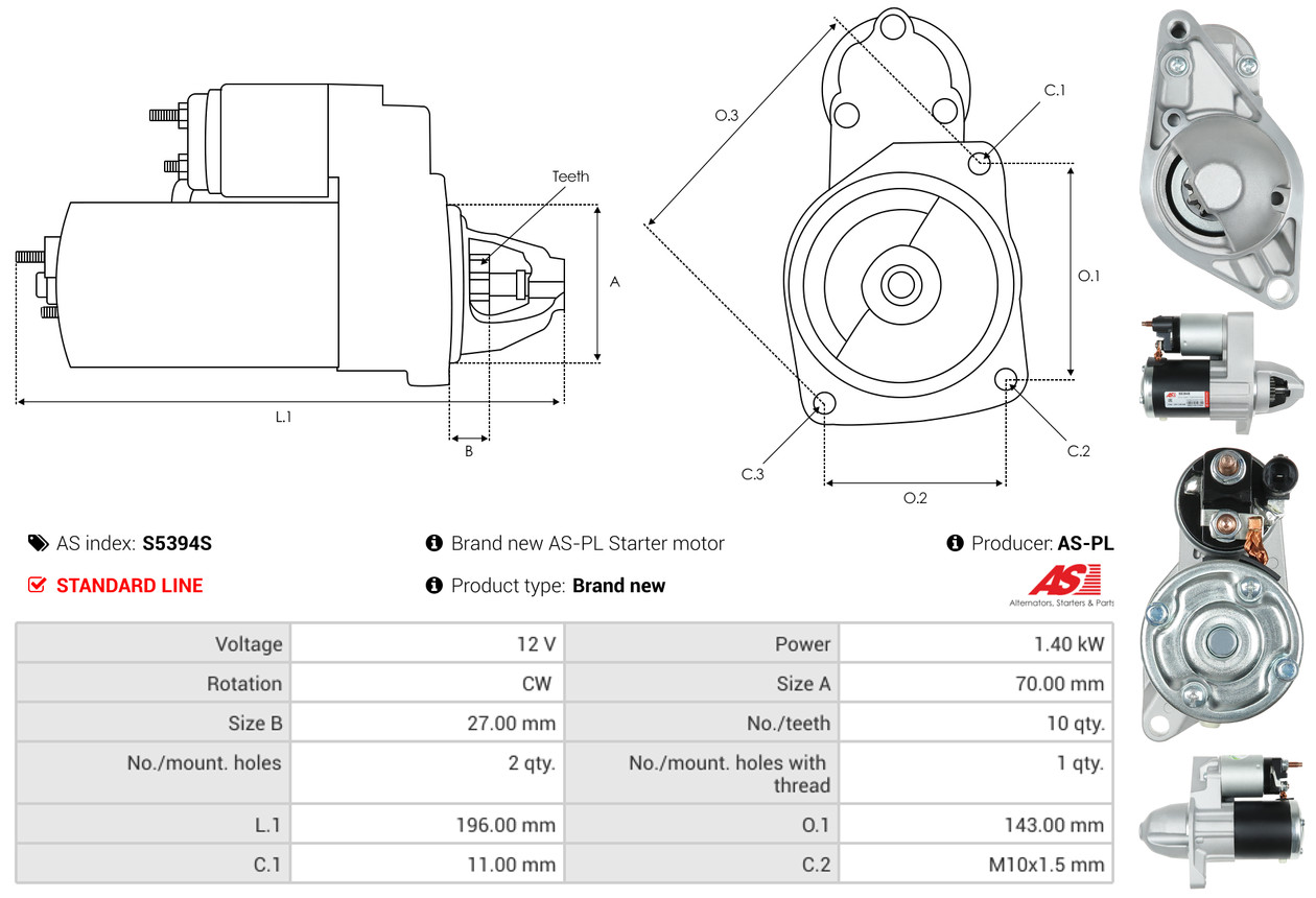 Starter - S5394S AS-PL