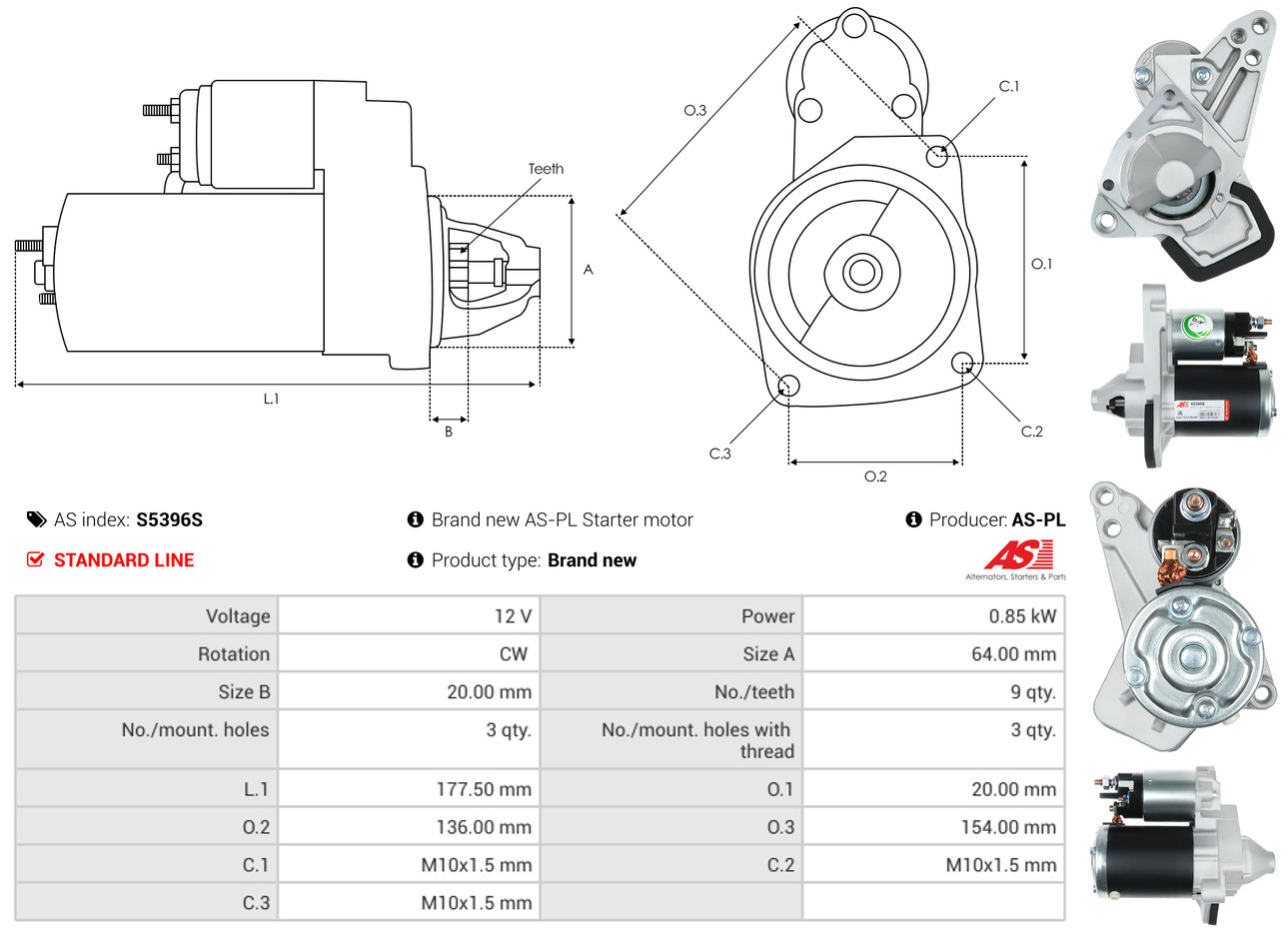 Starter - S5396S AS-PL