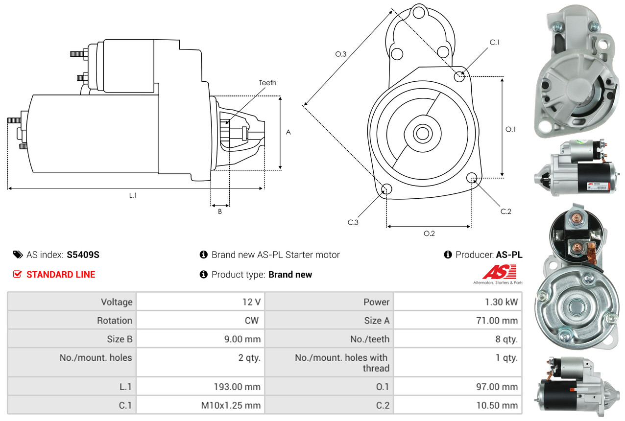 Starter - S5409S AS-PL