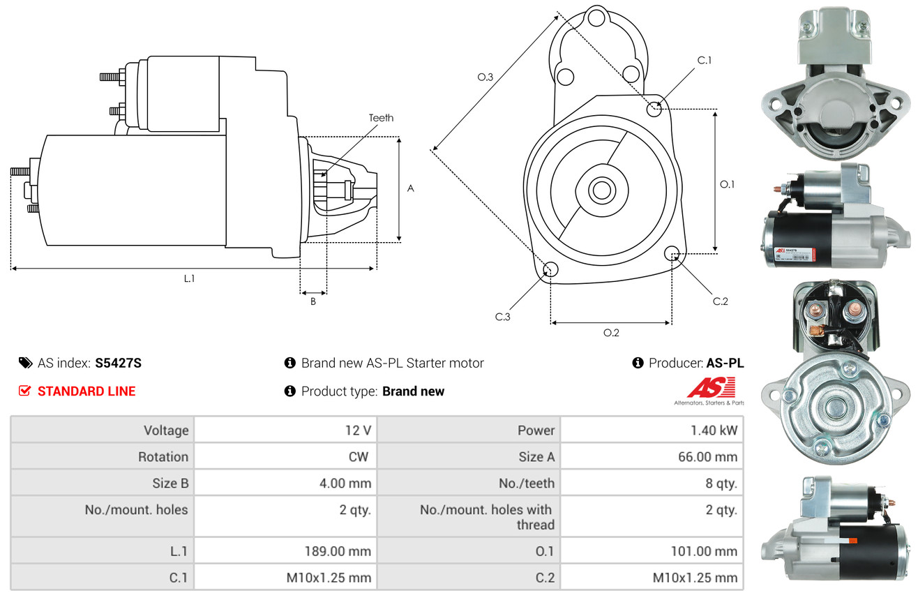 Starter - S5427S AS-PL