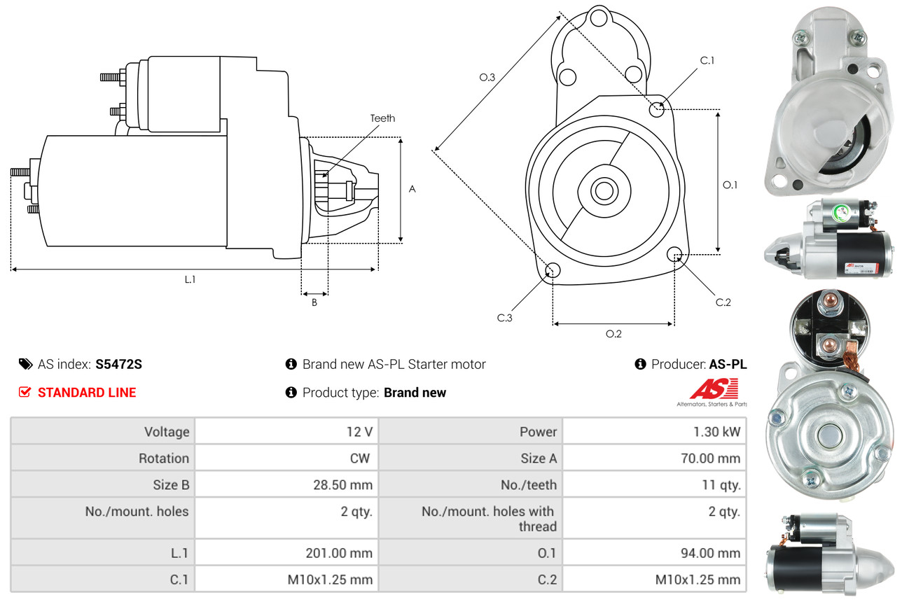Starter - S5472S AS-PL