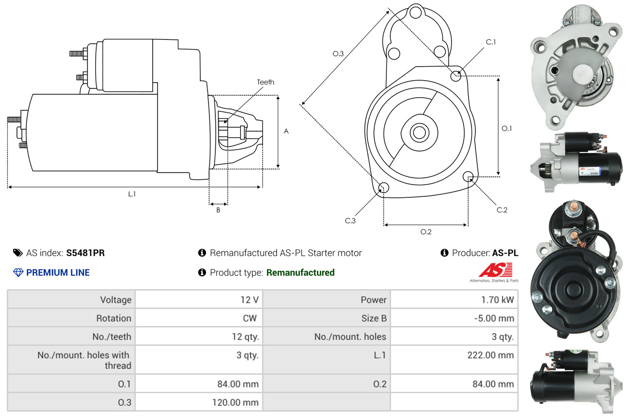 Starter - S5481PR AS-PL