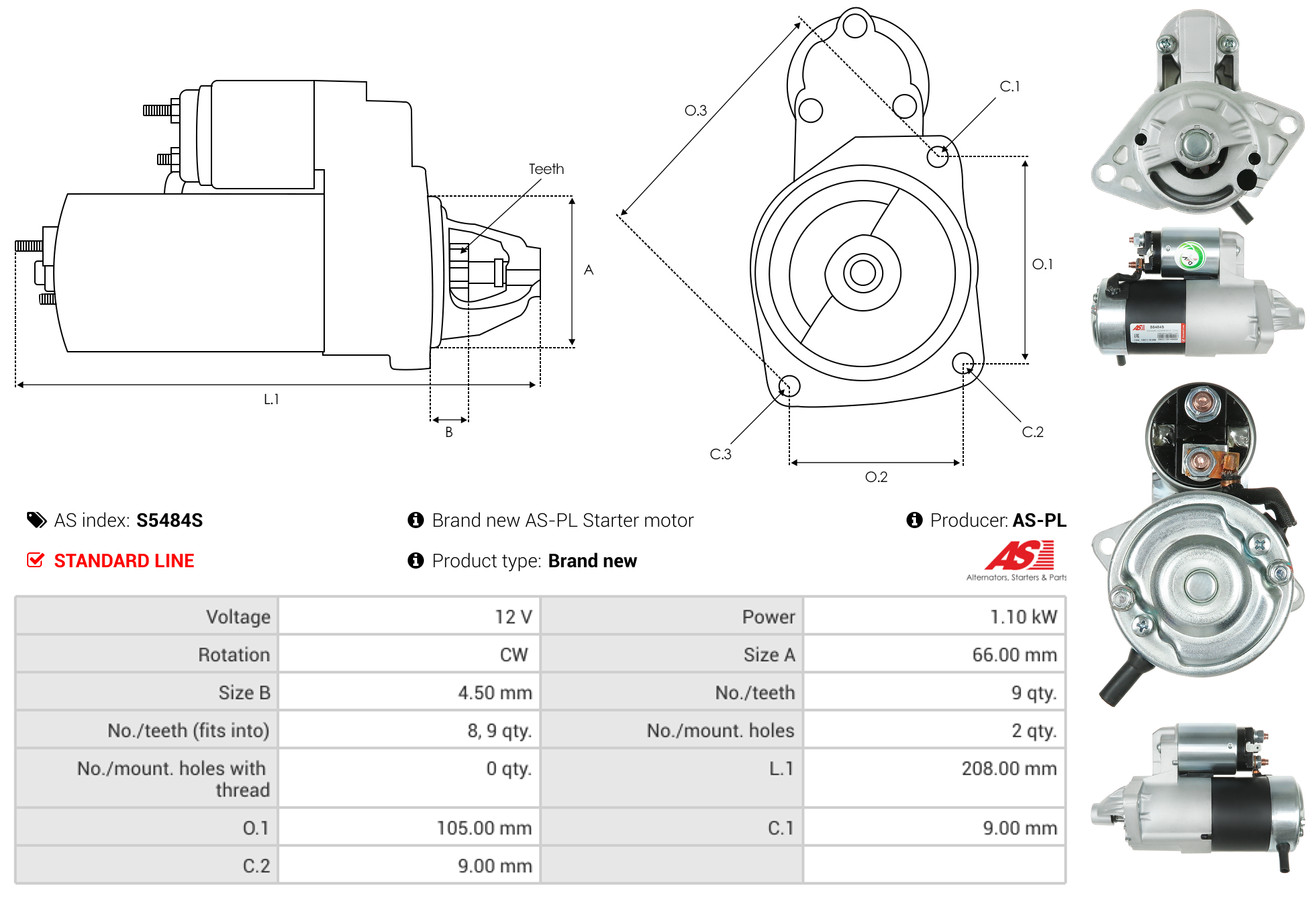 starteris - S5484S AS-PL