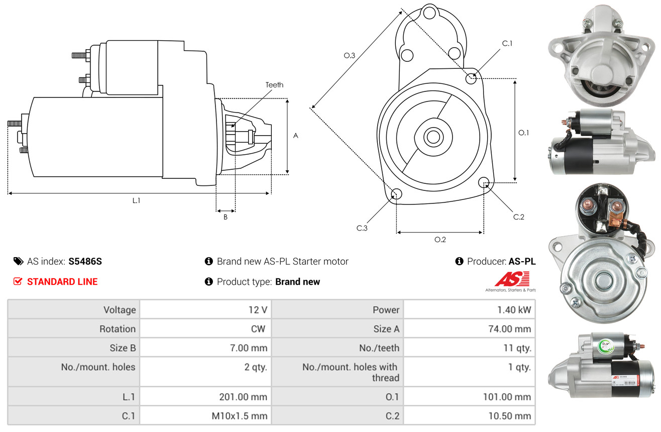starteris - S5486S AS-PL