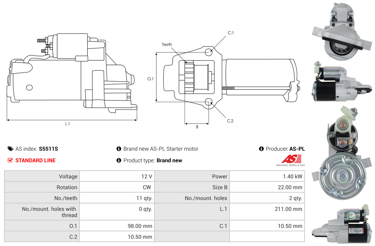 starteris - S5511S AS-PL