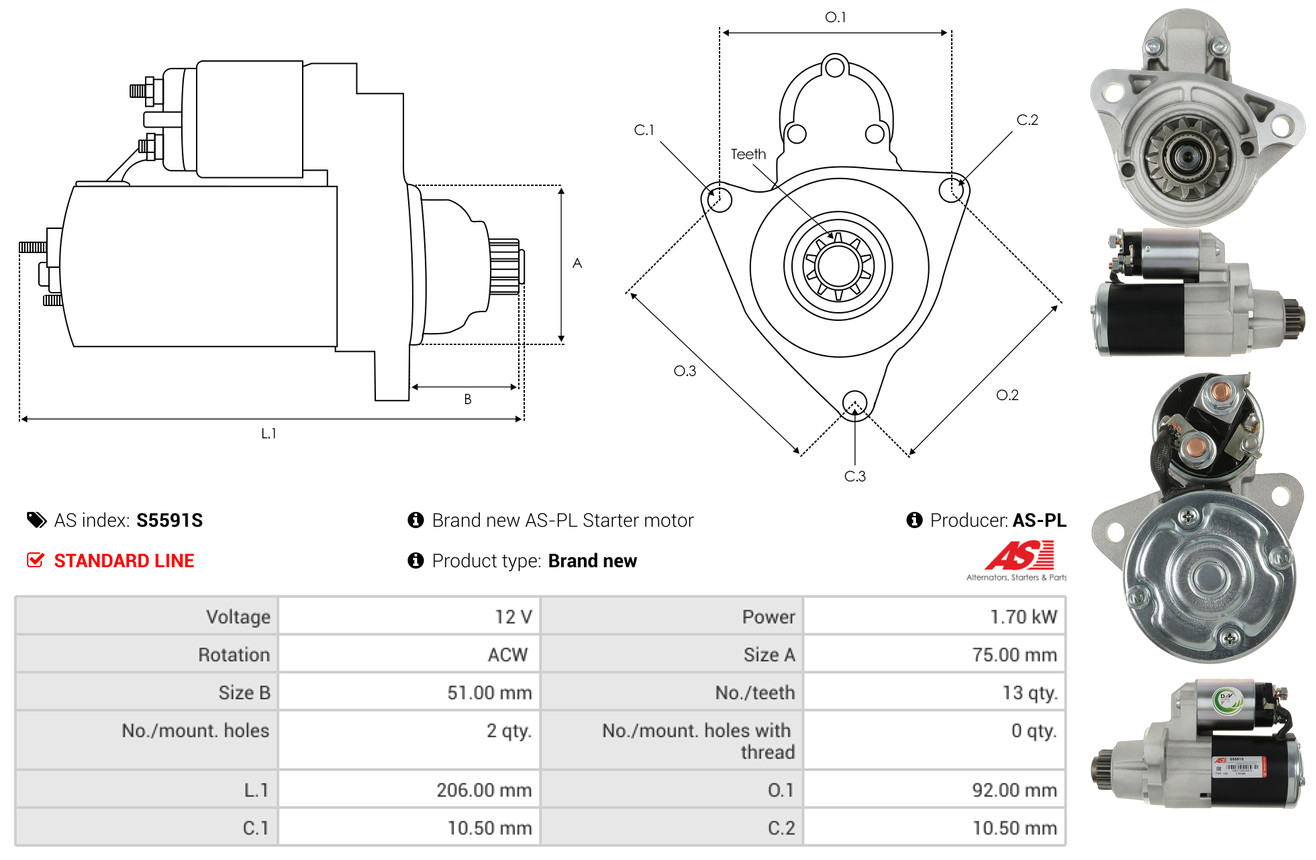 Starter - S4017 AS-PL