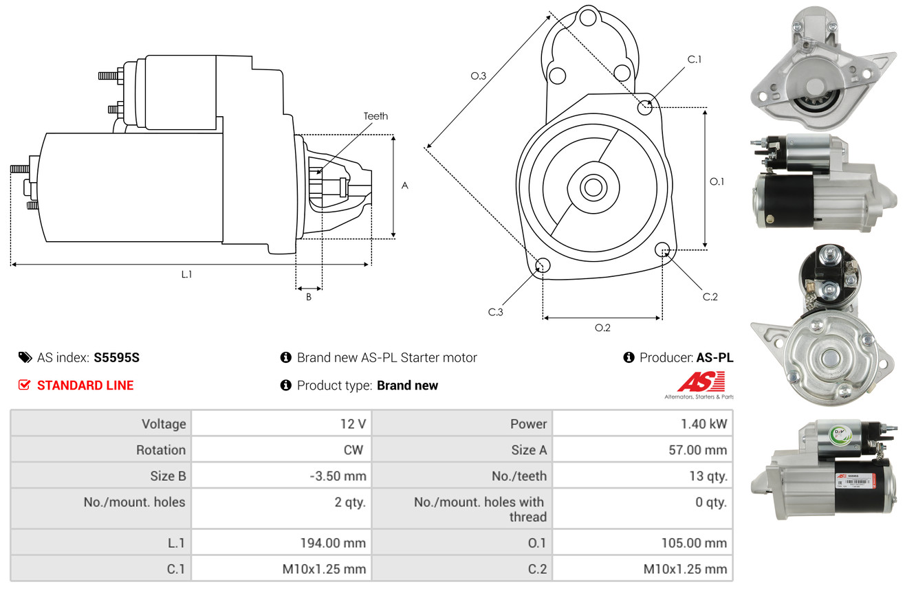 Alternator Regulator - ARE4005 AS-PL
