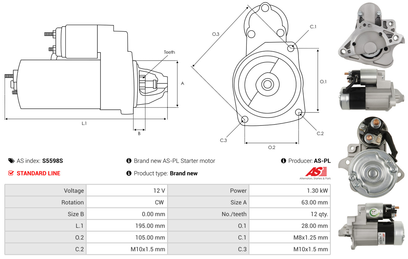 starteris - S5598S AS-PL
