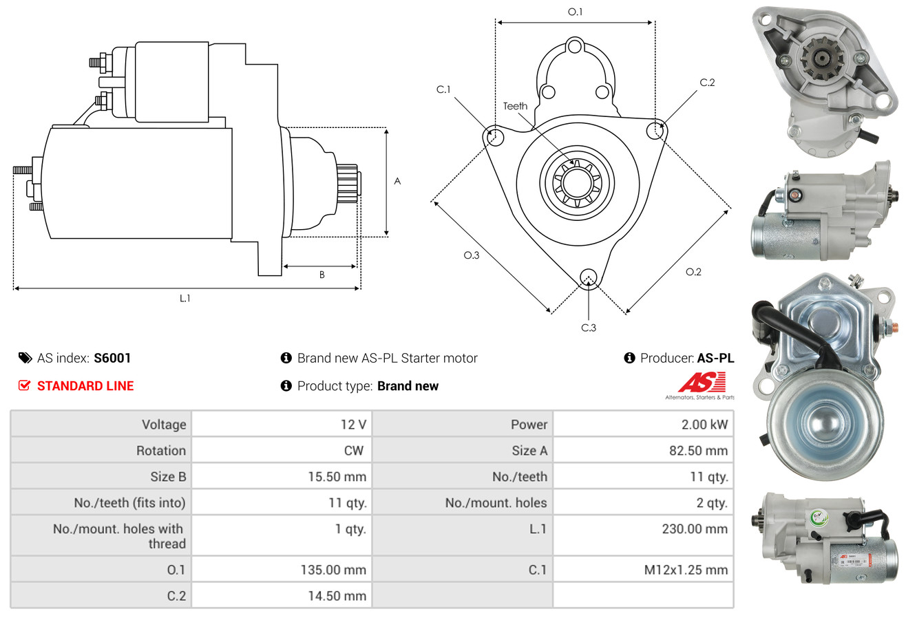 starteris - S6001 AS-PL