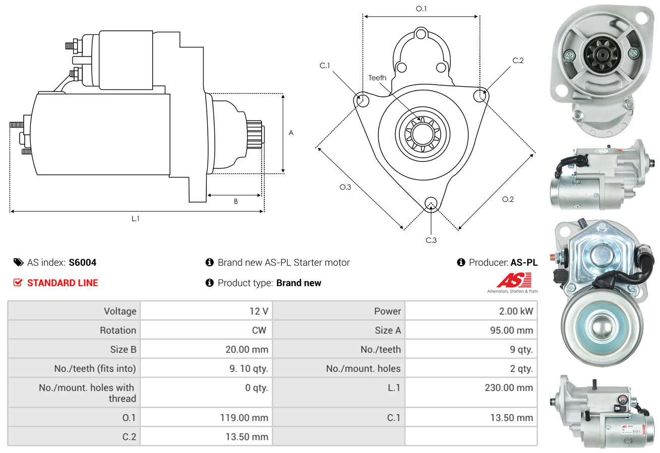 starteris - S6004 AS-PL
