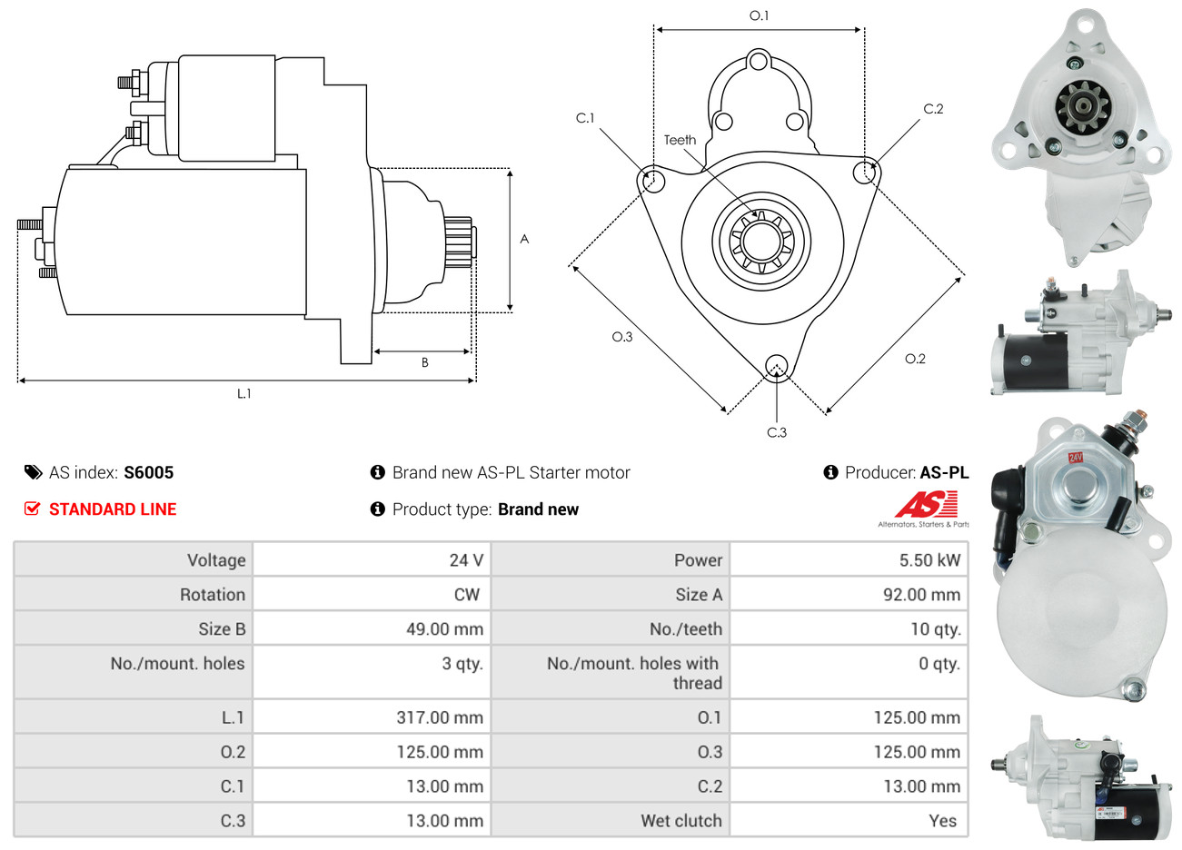 Starter - S6005 AS-PL