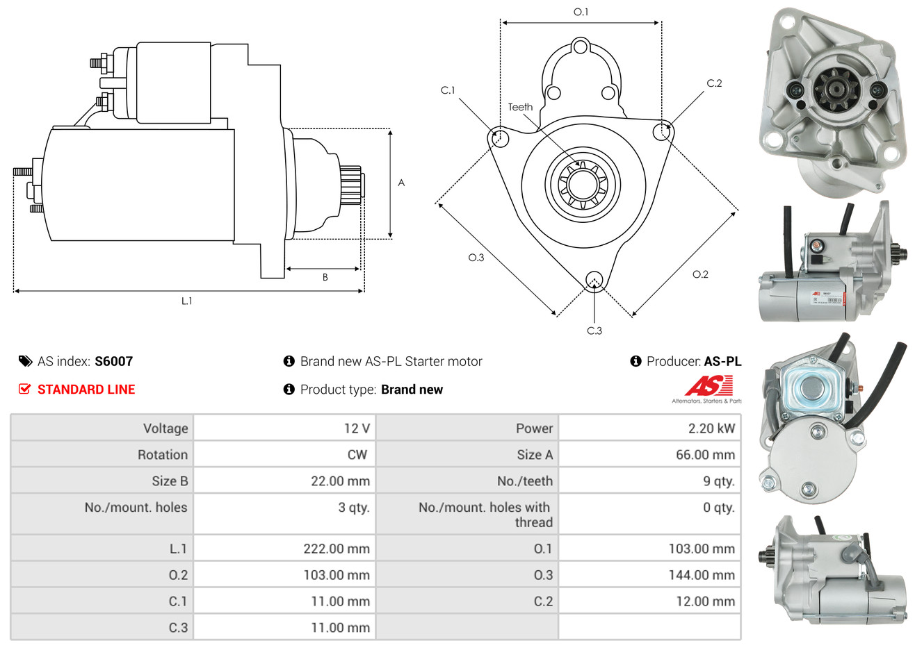 starteris - S6007 AS-PL