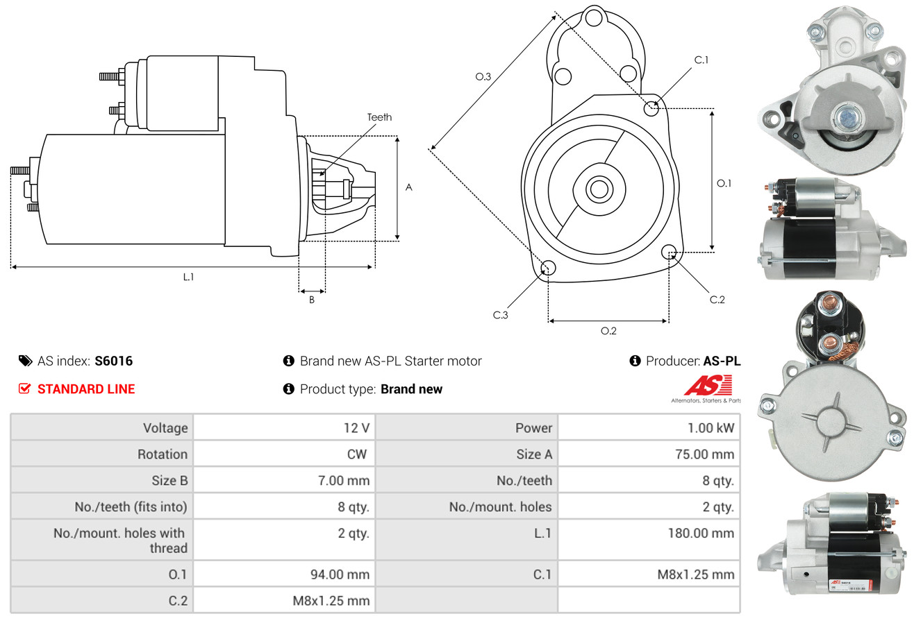 starteris - S6016 AS-PL