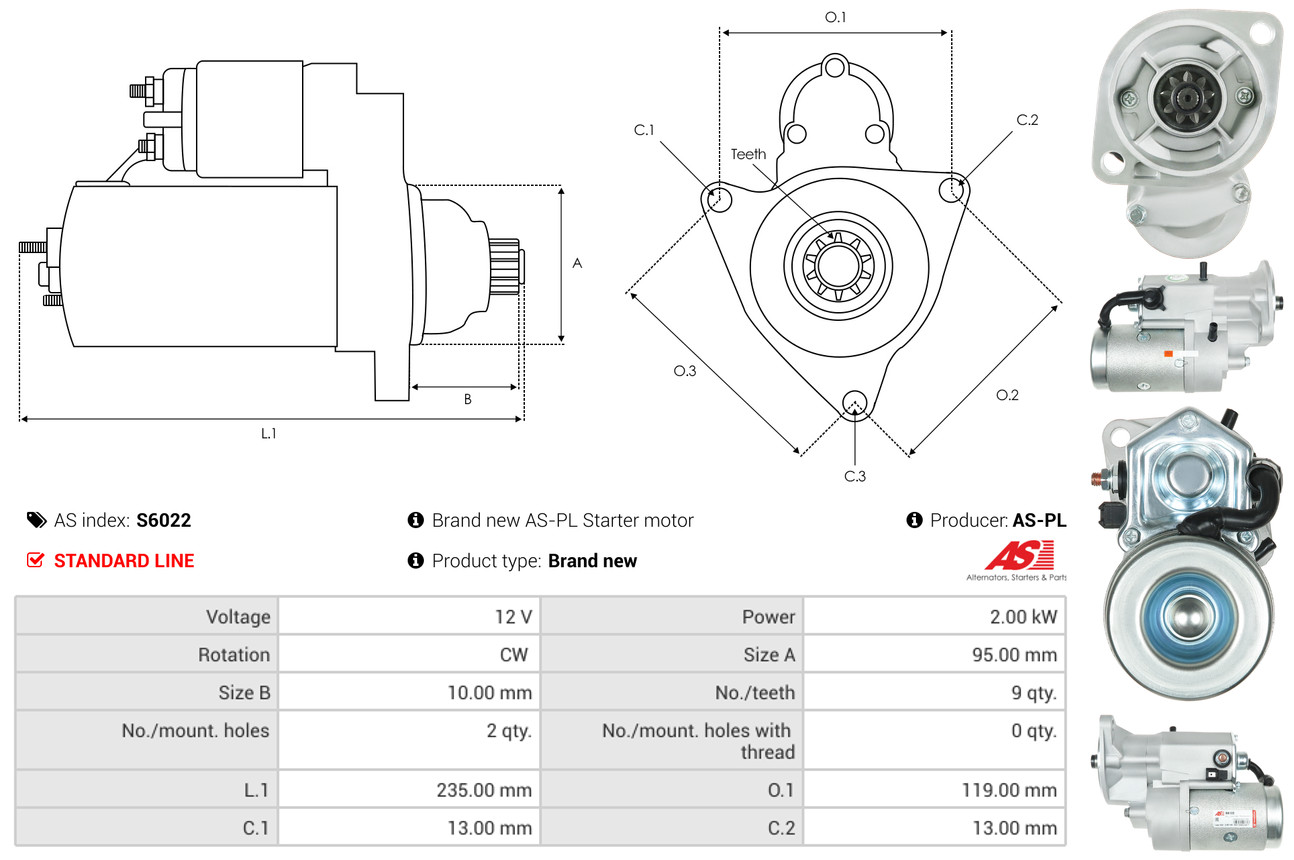 starteris - S6022 AS-PL