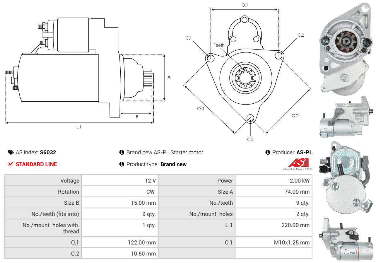 starteris - S6032 AS-PL