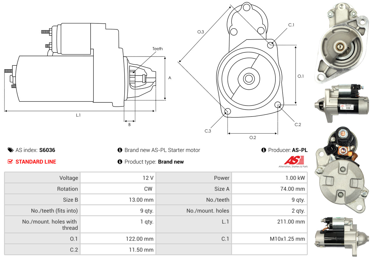 starteris - S6036 AS-PL
