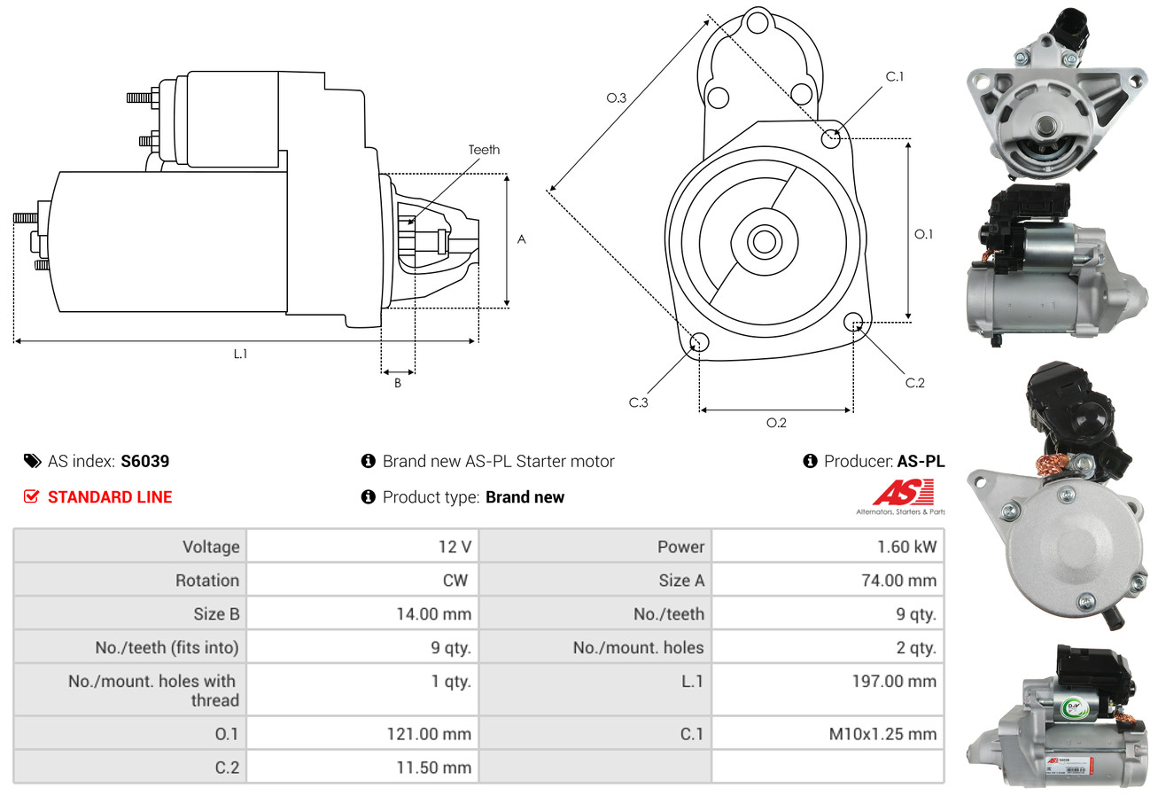 starteris - S6039 AS-PL