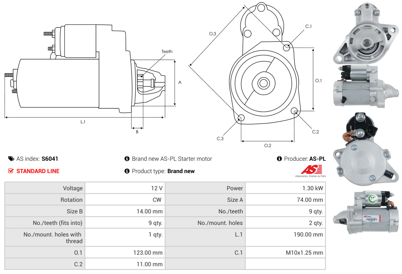 starteris - S6041 AS-PL