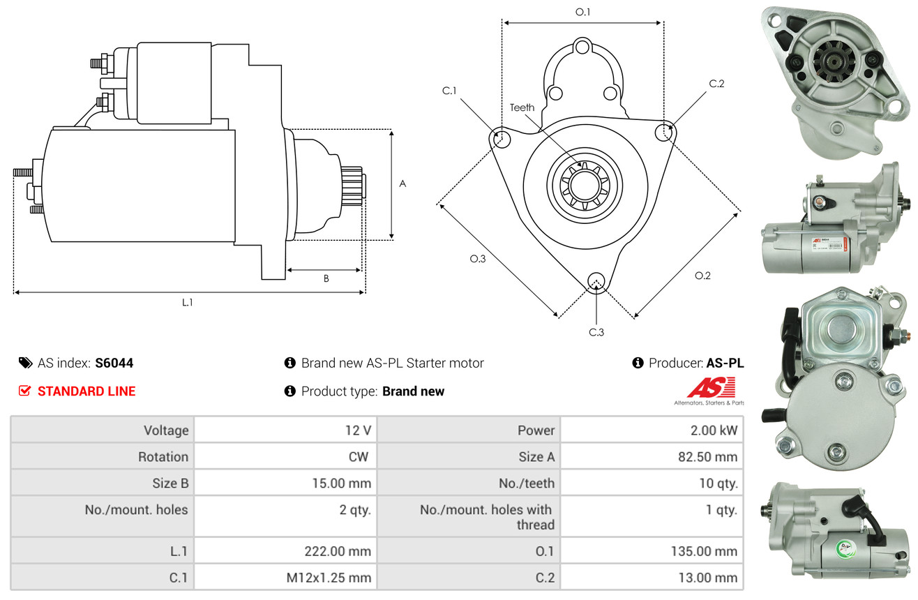 Starter - S6044 AS-PL