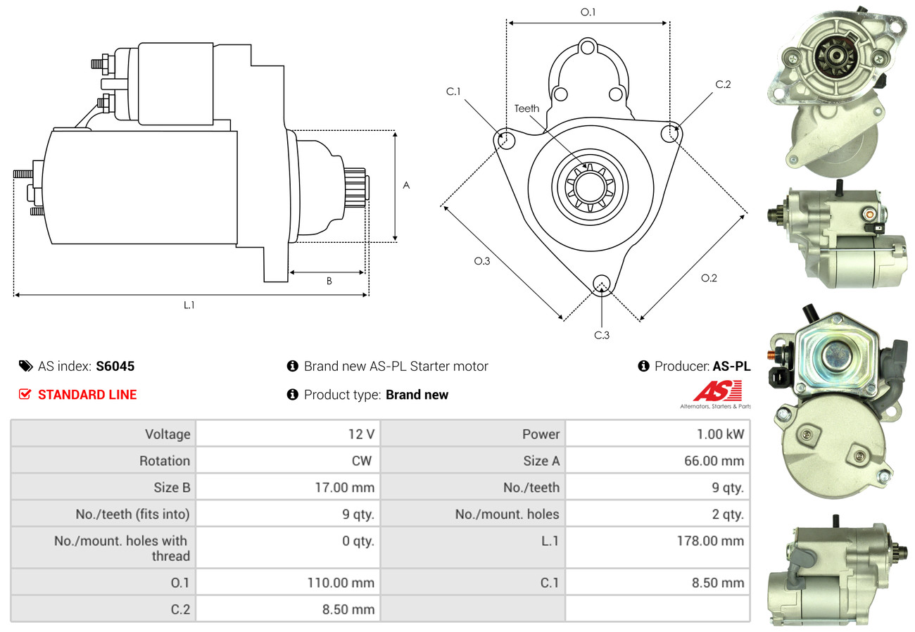 starteris - S6045 AS-PL