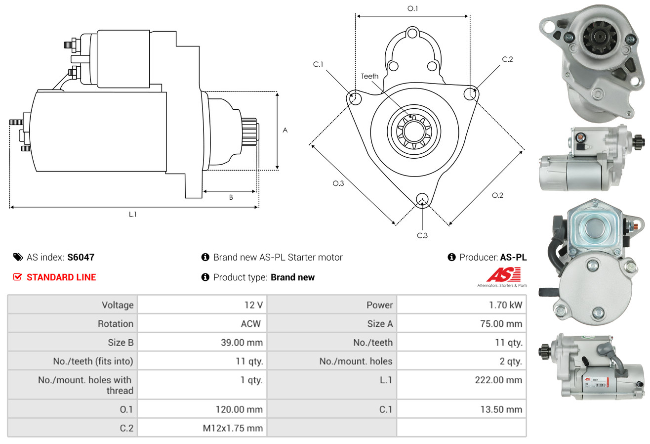 starteris - S6047 AS-PL