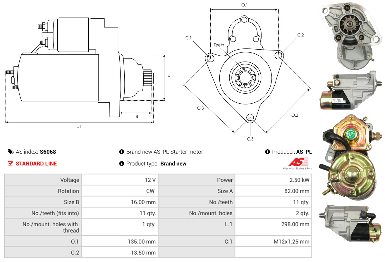 starteris - S6068 AS-PL
