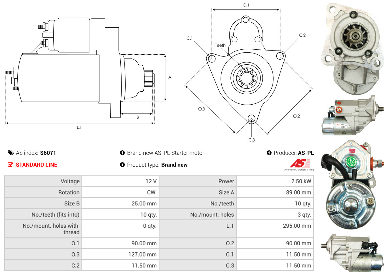 starteris - S6071 AS-PL