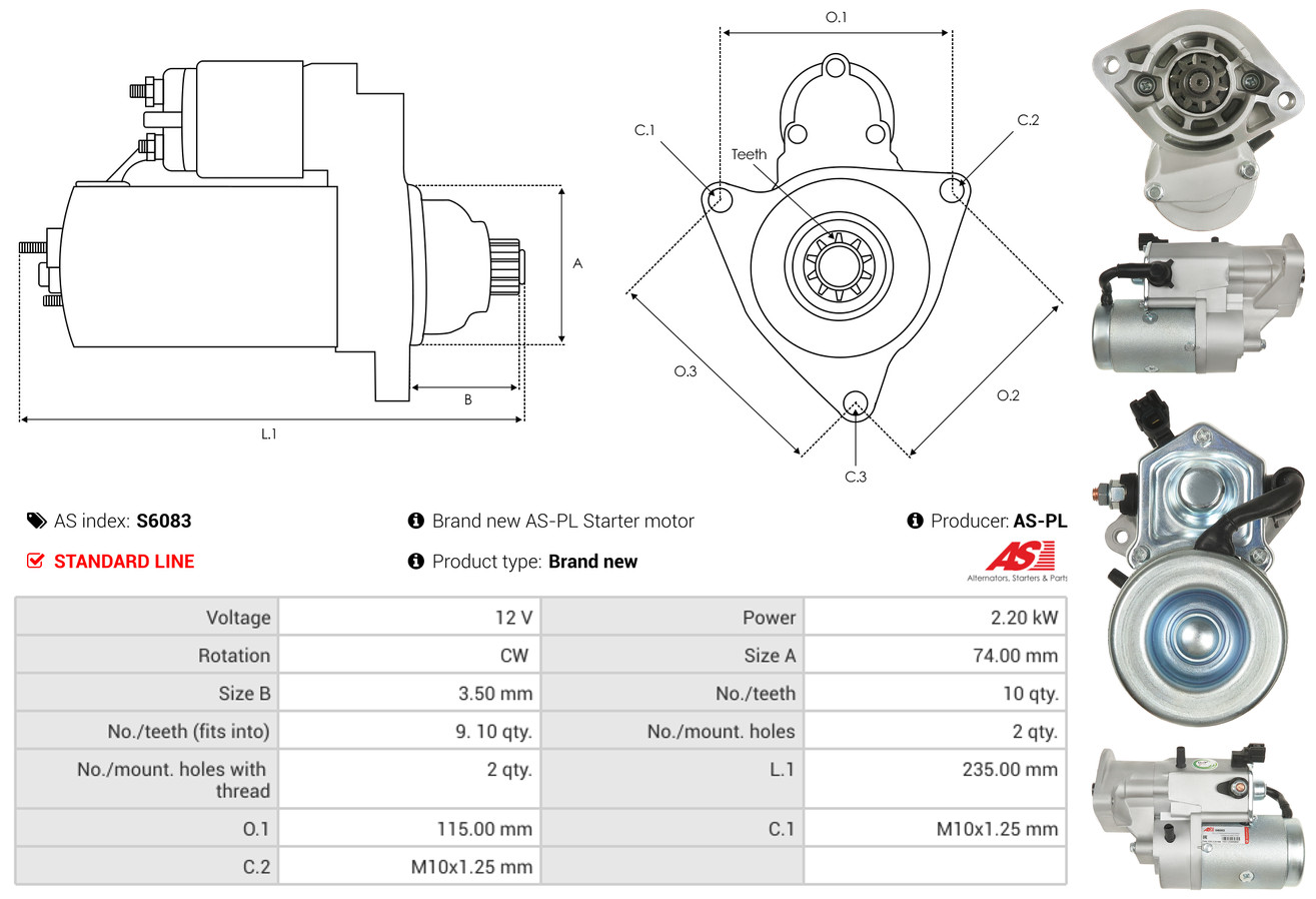 starteris - S6083 AS-PL