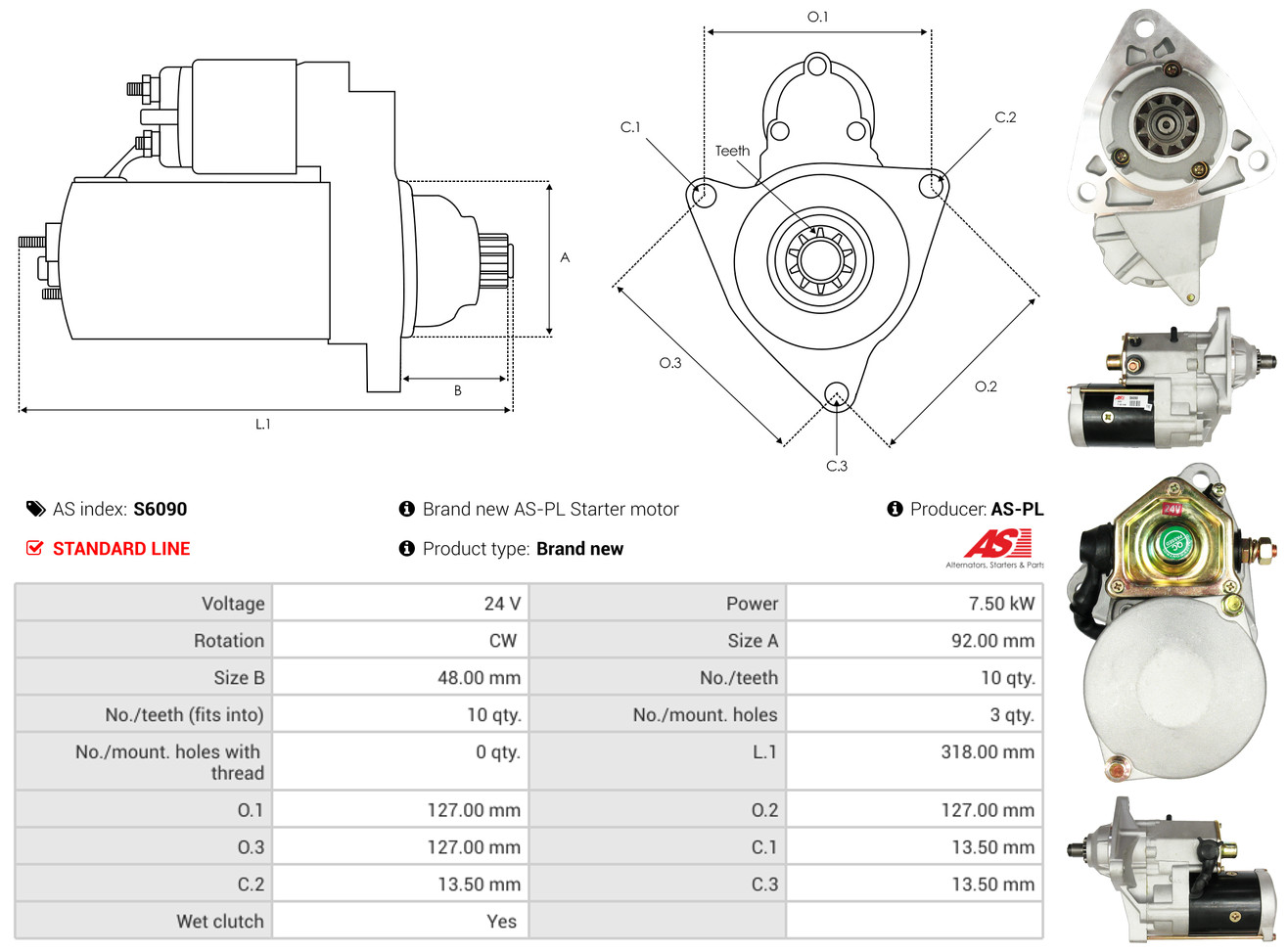 Starter - S6090 AS-PL