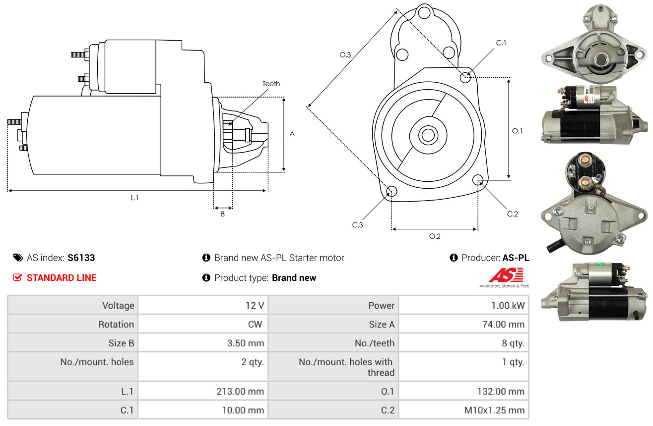 starteris - S6133 AS-PL