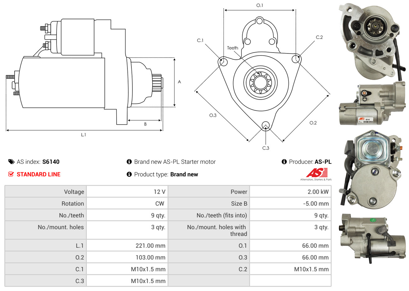 starteris - S6140 AS-PL