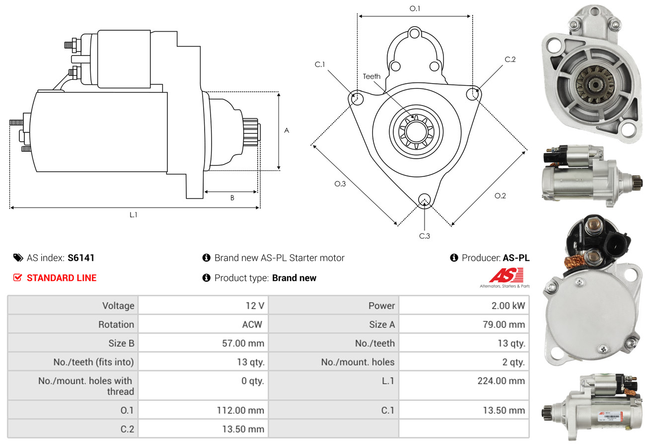 Starter - S6141 AS-PL
