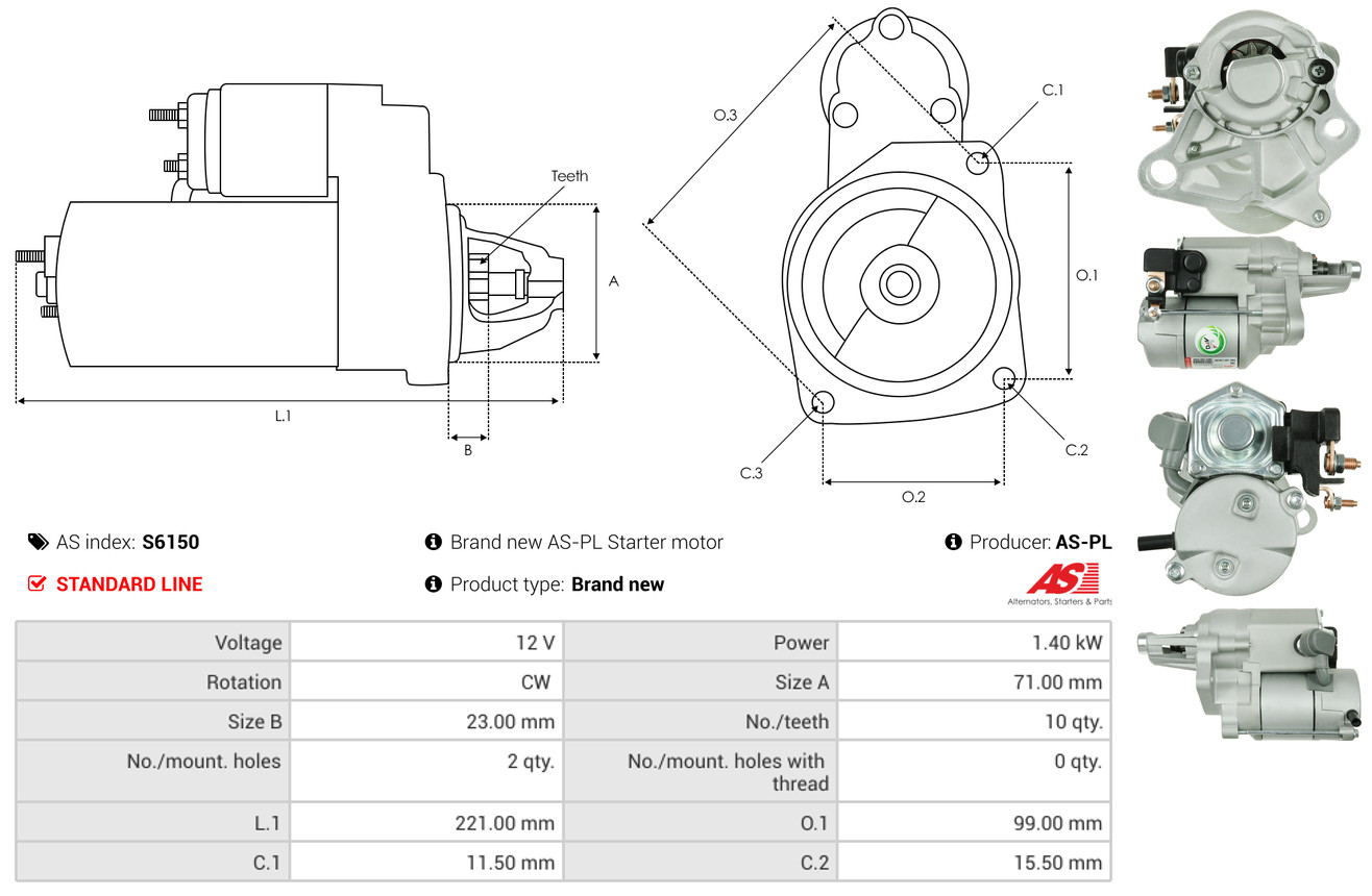 Starter - S6150 AS-PL
