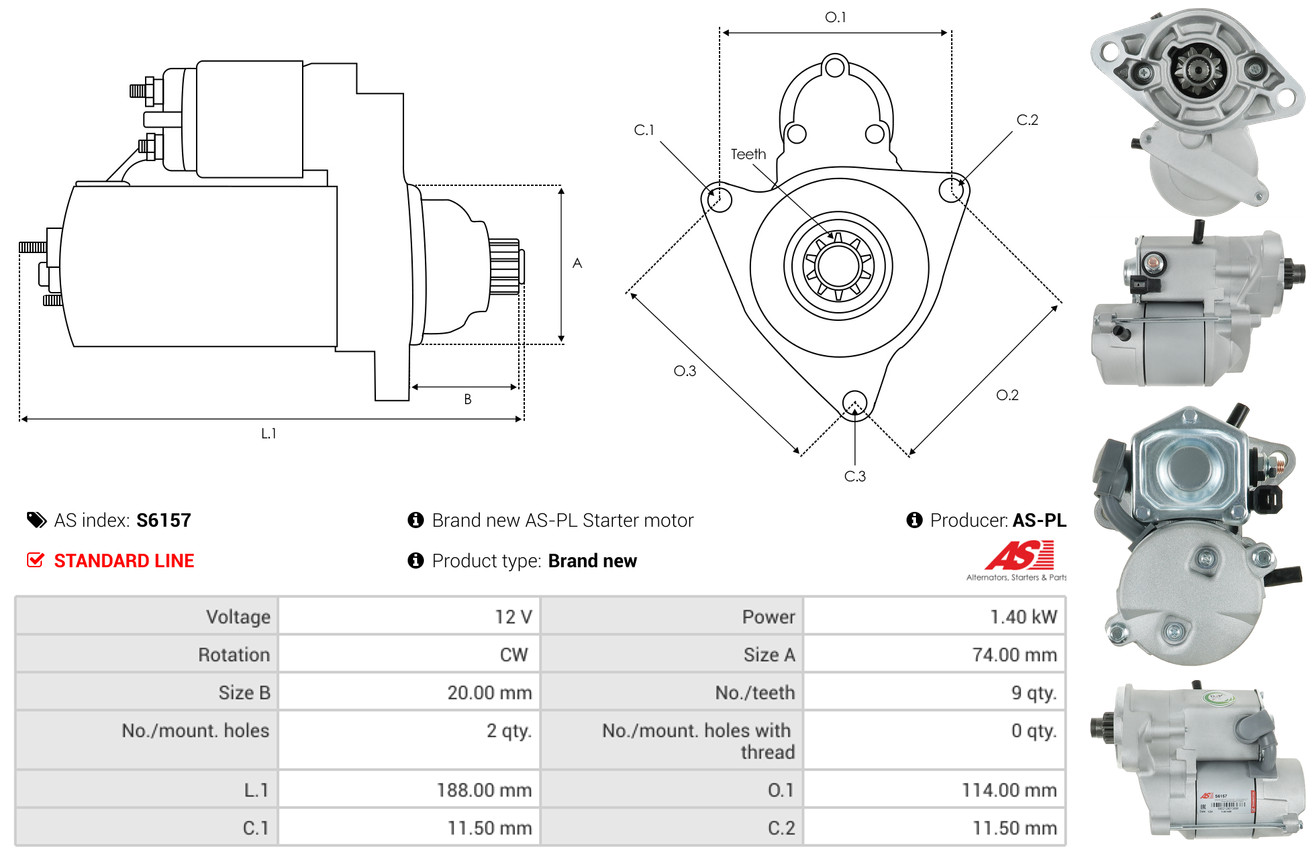 starteris - S6157 AS-PL