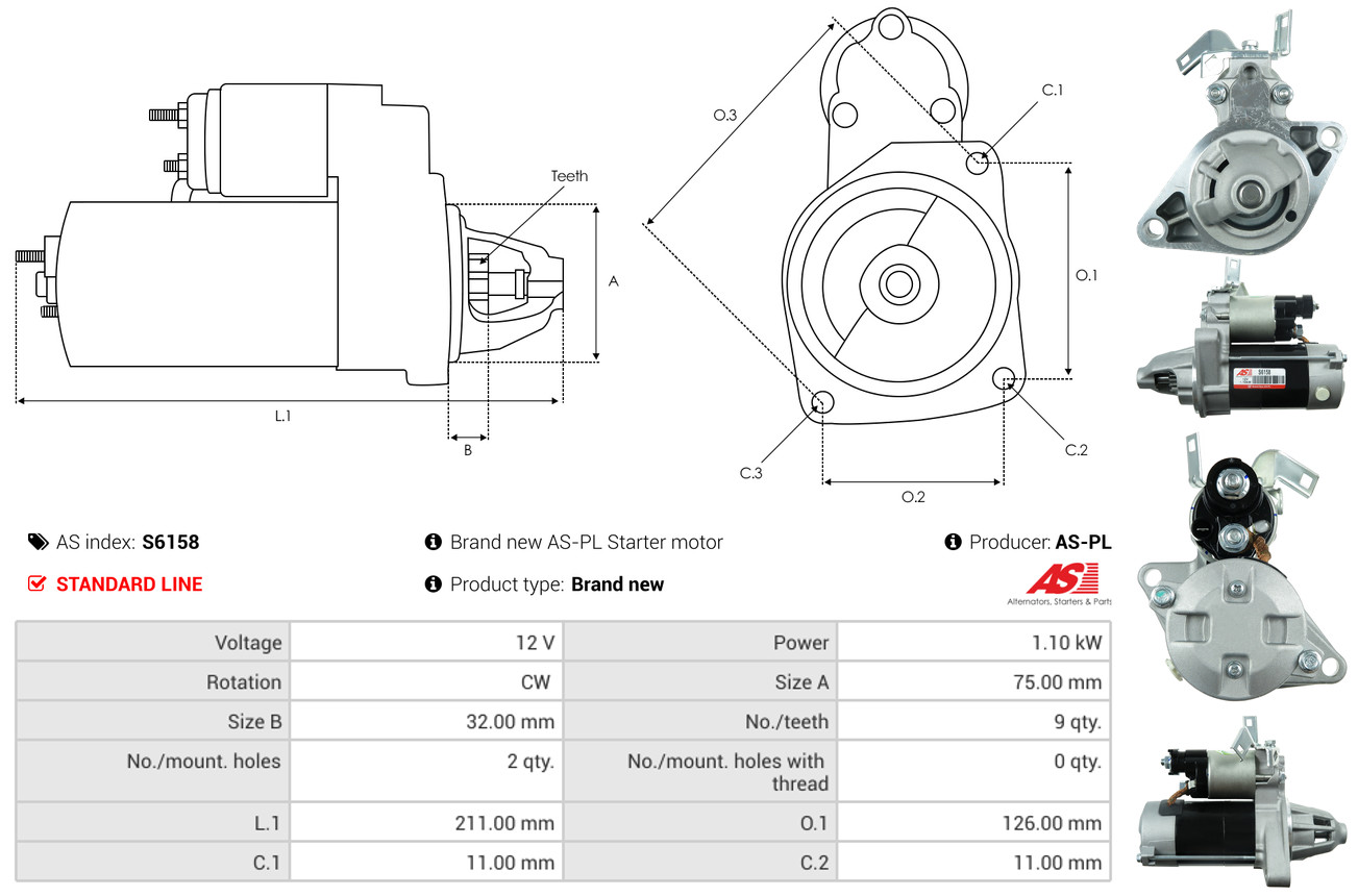 starteris - S6158 AS-PL