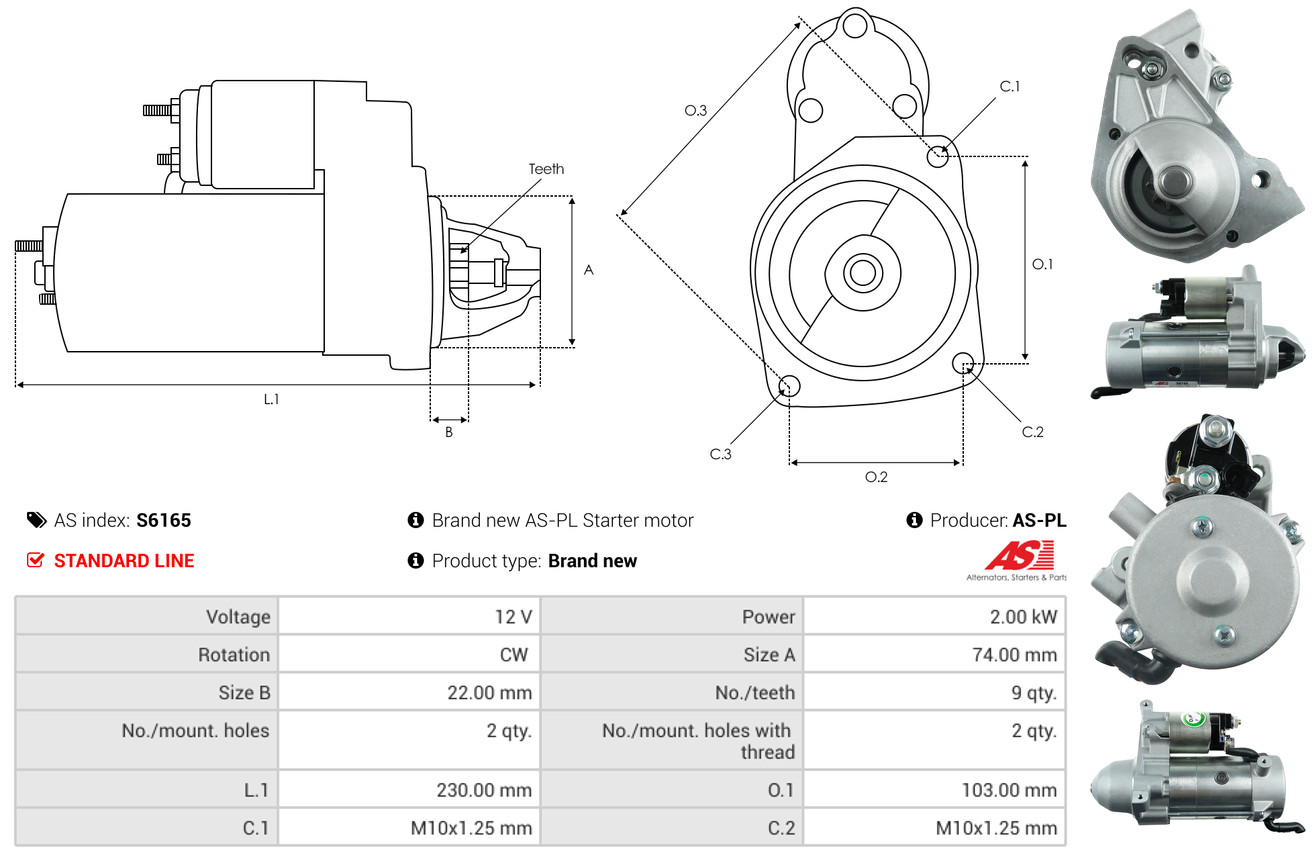 starteris - S6165 AS-PL