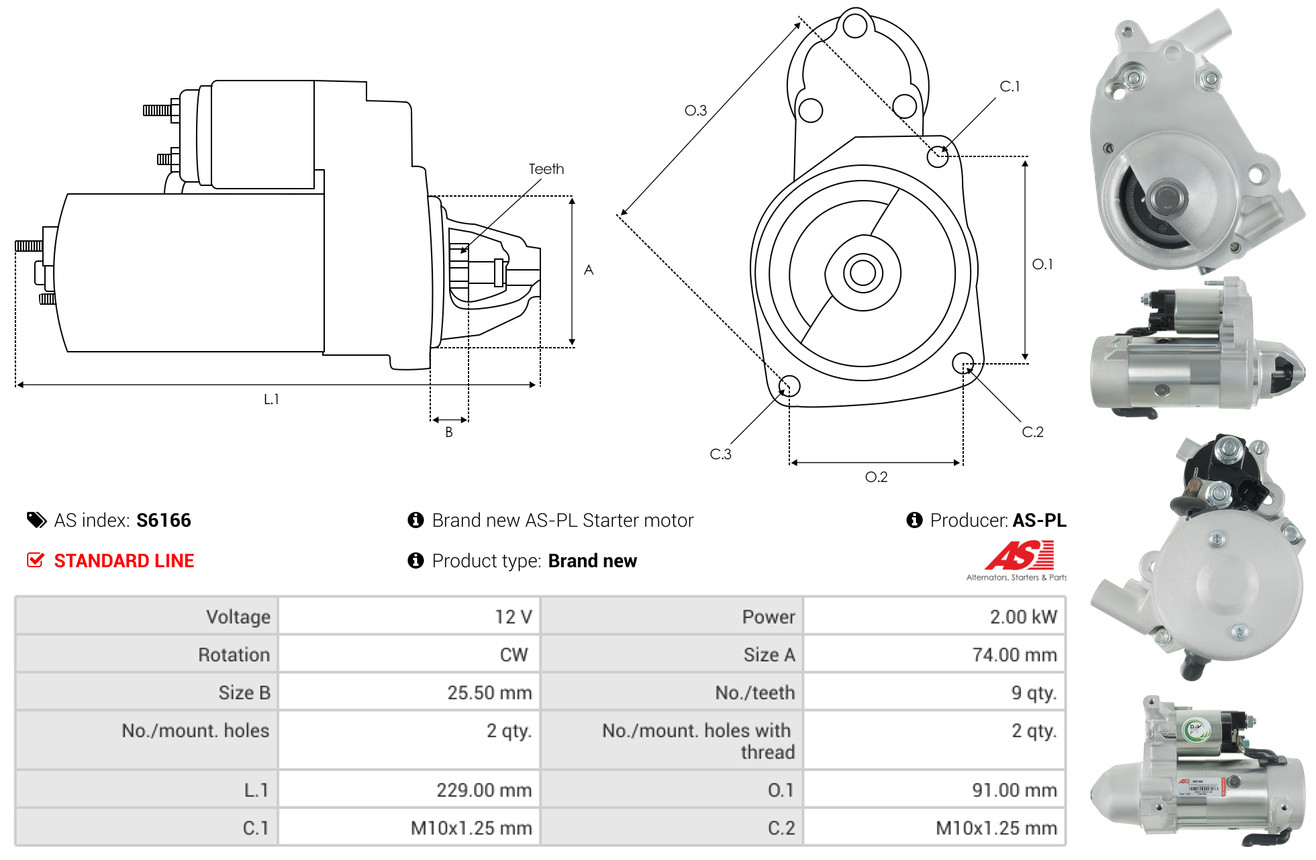 starteris - S6166 AS-PL