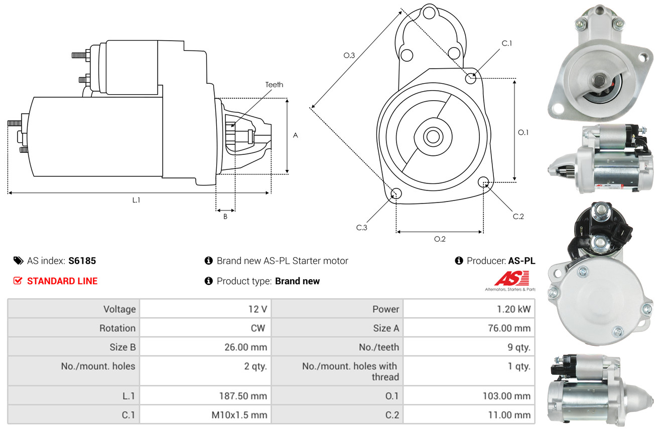 starteris - S6185 AS-PL