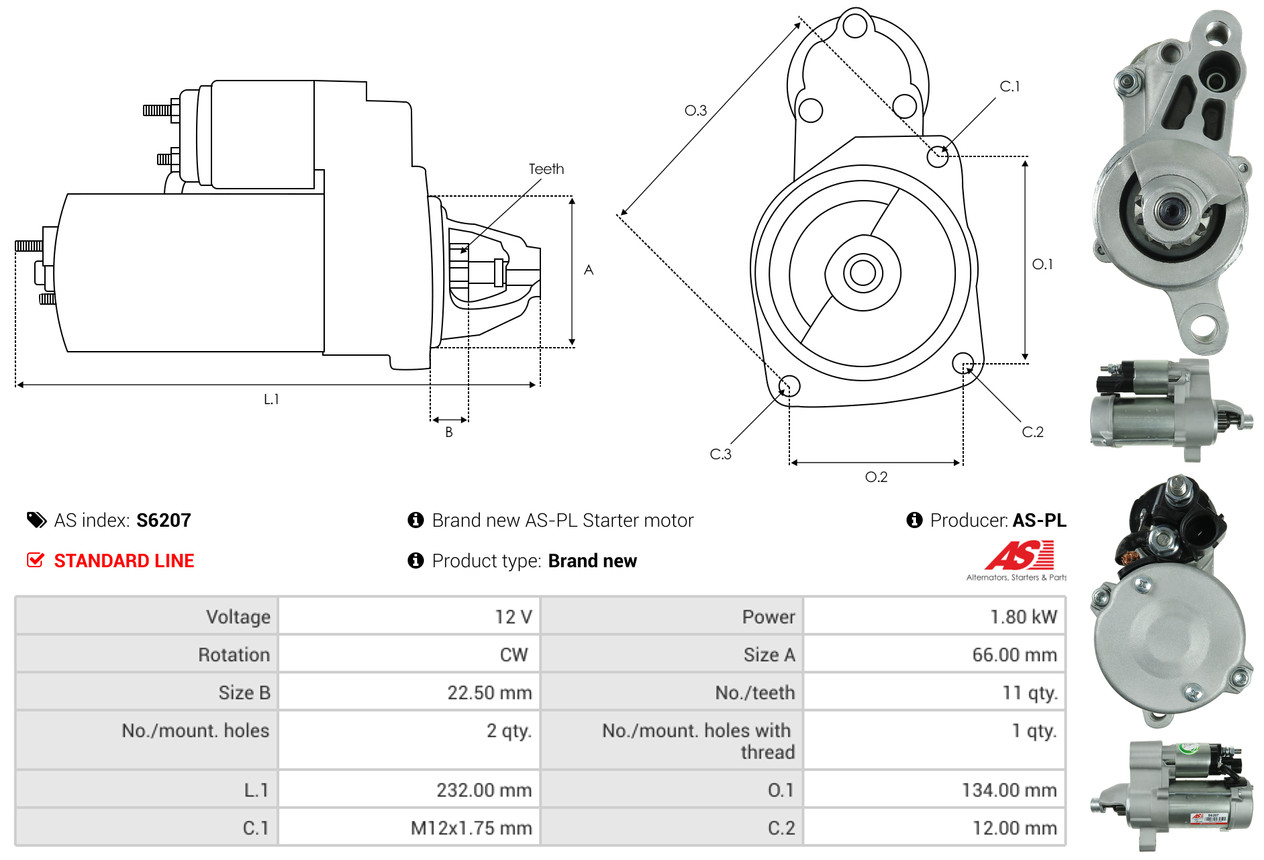 starteris - S6207 AS-PL