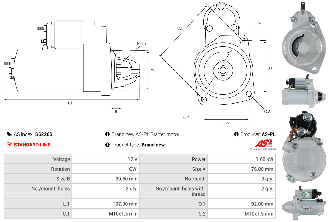 Starter - S6226S AS-PL