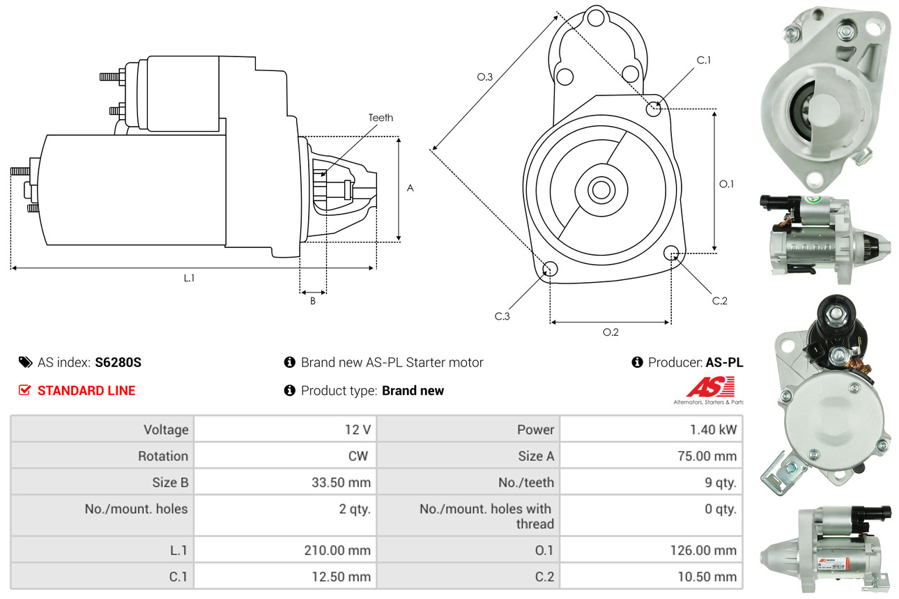 Starter - S6280S AS-PL