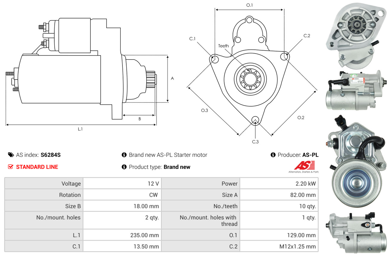 Starter - S6284S AS-PL