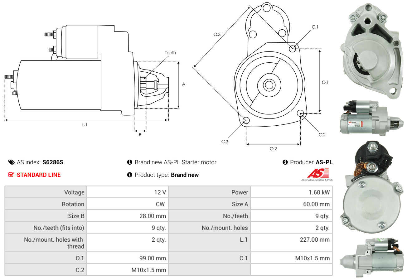 Starter - S6286S AS-PL