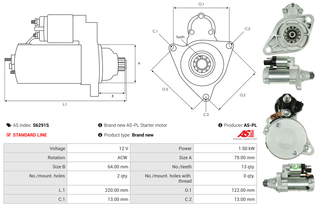 Starter - S6291S AS-PL
